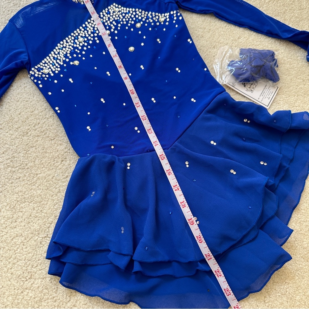 Used Figure Skating Dress Ice Skating Dress Girl Size 10 (5~8T) 120~130cm - Picture 4 of 6